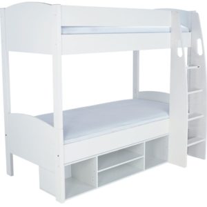 Stompa Detachable White Round Storage Bunk Bed without Door