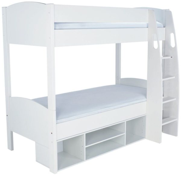 Stompa Detachable White Round Storage Bunk Bed without Door