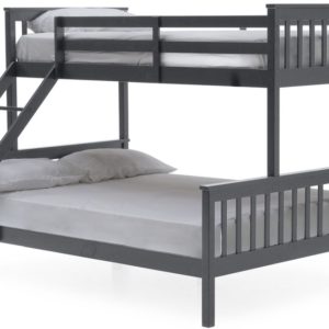 Vida Living Salix 3ft and 4ft 6in Grey Painted Bunk Bed