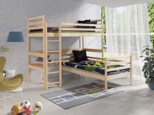 Tulare Pine Double Bunk Bed