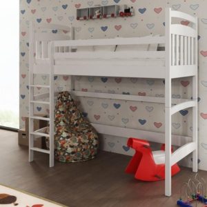 Tulare White Wooden Bunk Bed
