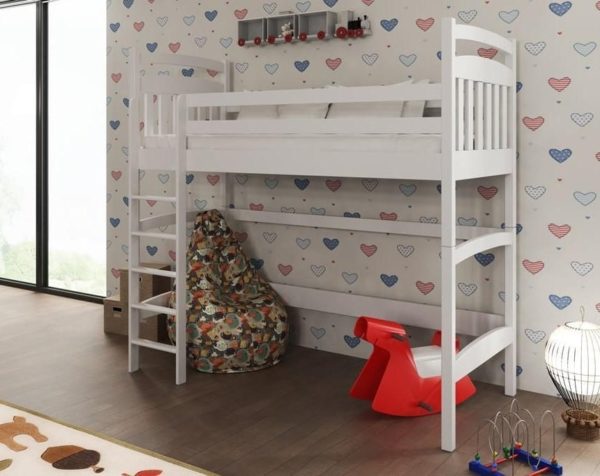 Tulare White Wooden Bunk Bed
